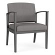 Amherst Steel Reception Oversize Guest Chair / Charcoal Steel / Light Gray