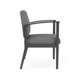Amherst Steel Reception Oversize Guest Chair / Charcoal Steel / Light Gray