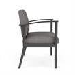 Amherst Steel Reception Waiting Bariatric Chair / Charcoal Steel / Light Gray