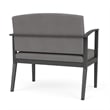 Amherst Steel Reception Waiting Bariatric Chair / Charcoal Steel / Light Gray