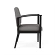 Amherst Steel Reception Waiting Guest Chair / Black Steel / Light Gray