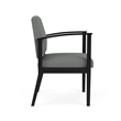 Amherst Steel Reception Waiting Guest Chair / Black Steel / Light Gray