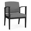 Amherst Steel Reception Waiting Guest Chair / Black Steel / Light Gray