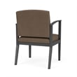 Amherst Steel Reception Waiting Room Guest Chair / Charcoal Steel / Brown