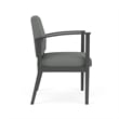 Amherst Steel Reception Waiting Guest Chair / Charcoal Steel / Light Gray