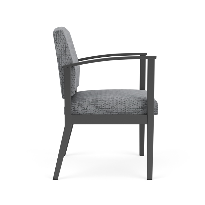Amherst Steel Reception Waiting Room Guest Chair / Charcoal Steel / Gray