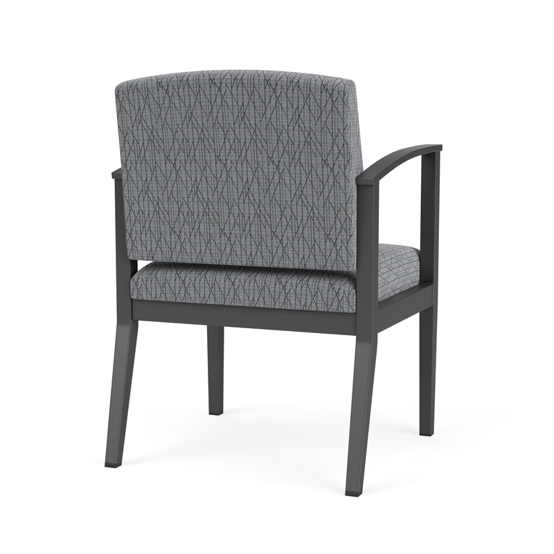 Amherst Steel Reception Waiting Room Guest Chair / Charcoal Steel / Gray