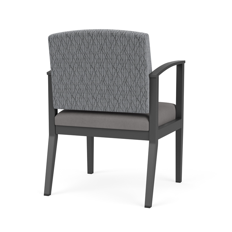 Amherst Steel Reception Waiting Guest Chair / Charcoal Steel / Gray / Gray