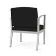 Amherst Steel Reception Waiting Oversize Guest Chair / Silver Steel / Black