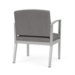 Amherst Steel Reception Waiting Oversize Guest Chair / Silver Steel / Light Gray