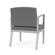 Amherst Steel Reception Waiting Oversize Guest Chair / Silver Steel / Light Gray