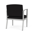 Amherst Steel Reception Waiting Oversize Guest Chair / Silver Steel / Black