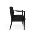 Amherst Steel Reception Waiting Room 2-Seat Chair / Black Steel / Black
