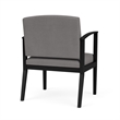 Amherst Steel Reception Waiting Oversize Guest Chair / Black Steel / Light Gray