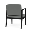 Amherst Steel Reception Waiting Oversize Guest Chair / Black Steel / Light Gray