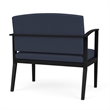 Amherst Steel Reception Waiting Room Bariatric Chair / Black Steel / Blue