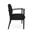 Amherst Steel Reception Waiting Room Bariatric Chair / Black Steel / Black