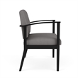 Amherst Steel Reception Waiting Bariatric Chair / Black Steel / Light Gray
