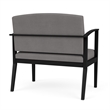 Amherst Steel Reception Waiting Bariatric Chair / Black Steel / Light Gray