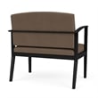 Amherst Steel Reception Waiting Room Bariatric Chair / Black Steel / Brown
