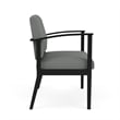 Amherst Steel Reception Waiting Bariatric Chair / Black Steel / Light Gray