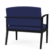 Amherst Steel Reception Waiting Room Bariatric Chair / Black Steel / Blue