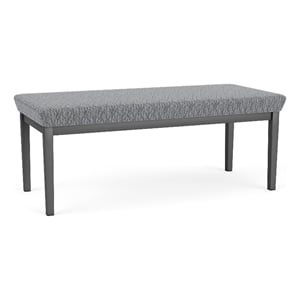 Amherst Steel Reception Waiting 18&quot 2 Seat Bench / Charcoal Steel / Gray