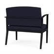 Amherst Steel Reception Waiting Bariatric Chair / Black Steel / Navy Blue