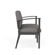 Amherst Steel Reception Waiting 2-Seat Chair / Charcoal Steel / Light Gray