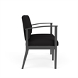 Amherst Steel Reception Waiting Room 2-Seat Chair / Charcoal Steel / Black