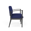 Amherst Steel Reception Waiting Room 2-Seat Chair / Charcoal Steel / Blue