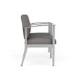 Amherst Steel Reception 2 Seat Tandem Seating / Silver Steel / Light Gray