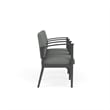 Amherst Steel Reception 3 Seat Tandem Seating / Charcoal Steel / Light Gray