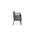 Amherst Steel Reception 4 Seat Tandem Seating / Charcoal Steel / Light Gray