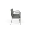 Amherst Steel Reception 3 Seat Tandem Seating / Silver Steel / Light Gray