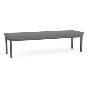 Amherst Steel Reception Waiting 18.5&quot 3 Seat Bench / Charcoal Steel / Light Gray