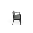 Amherst Steel Reception Waiting 4-Seat Chair / Black Steel / Light Gray