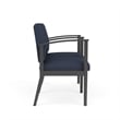 Amherst Steel Reception Waiting 2 Seat Tandem Seating / Charcoal Steel / Blue