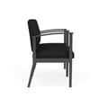 Amherst Steel Reception Waiting 2 Seat Tandem Seating / Charcoal Steel / Black