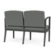 Amherst Steel Reception 2 Seat Tandem Seating / Charcoal Steel / Light Gray