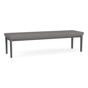 Amherst Steel Reception Waiting 18.5&quot 3 Seat Bench / Charcoal Steel / Light Gray