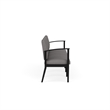 Amherst Steel Reception Waiting 4-Seat Chair / Black Steel / Light Gray