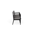 Amherst Steel Reception Waiting 4 Seat Tandem Seating / Black Steel / Light Gray