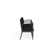 Amherst Steel Reception Waiting 4 Seat Tandem Seating / Charcoal Steel / Black