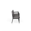 Amherst Steel Reception 4 Seat Tandem Seating / Charcoal Steel / Light Gray