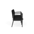 Amherst Steel Reception Waiting 3 Seat Tandem Seating / Charcoal Steel / Black
