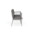 Amherst Steel Reception 3 Seat Tandem Seating / Silver Steel / Light Gray