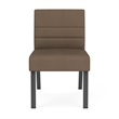 Waterfall Reception Waiting Armless Guest Chair / Charcoal Steel / Brown