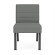 Waterfall Reception Waiting Armless Guest Chair / Charcoal Steel / Light Gray