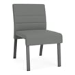 Waterfall Reception Waiting Armless Guest Chair / Charcoal Steel / Light Gray